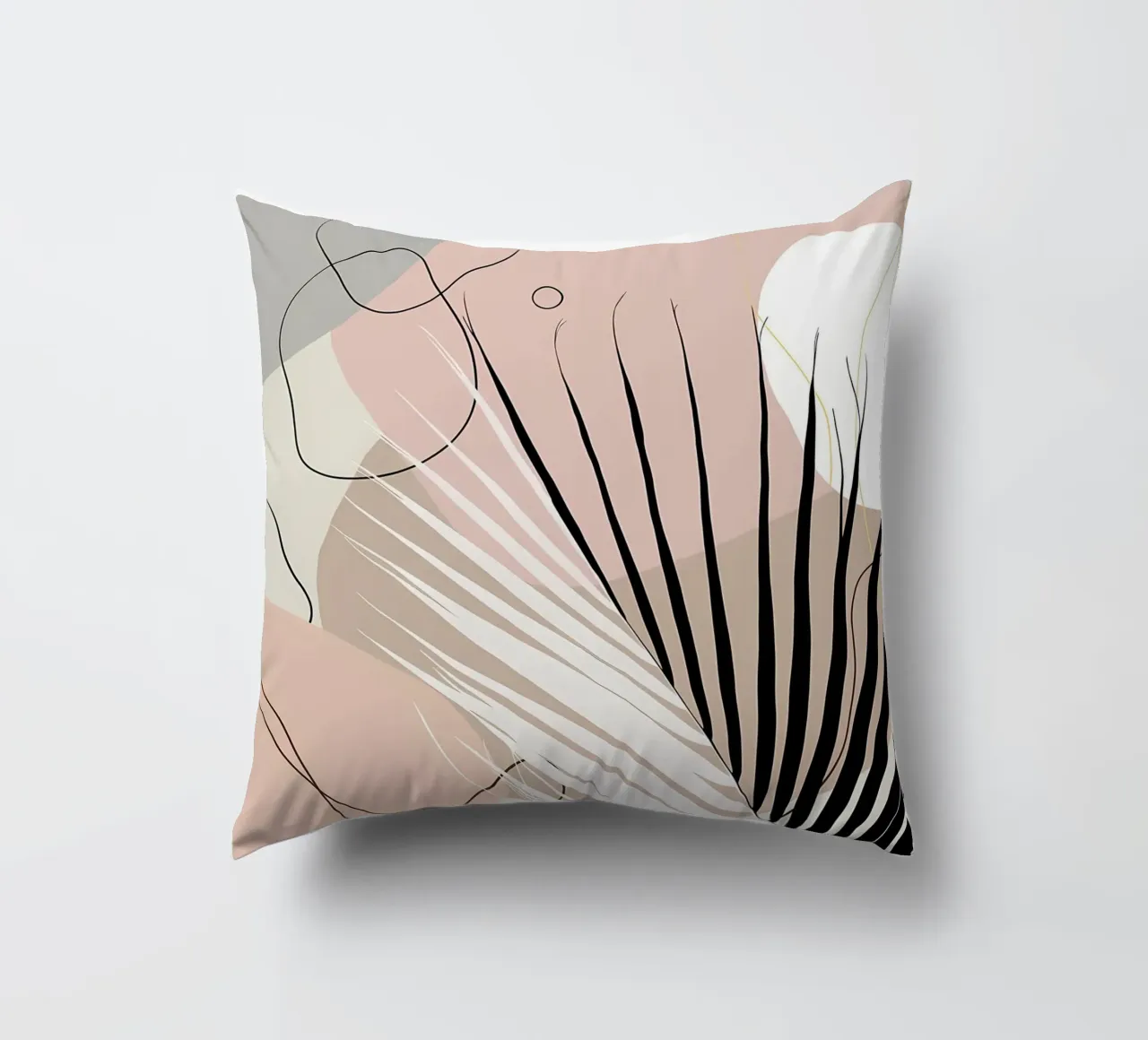 Minimo Yin Yang Palm 1 cuscino da Rebecca Clark Wyrick