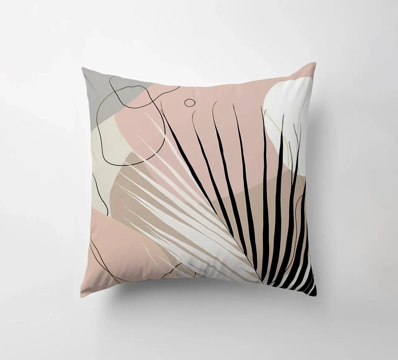 Minimo Yin Yang Palm 1 cuscino da Rebecca Clark Wyrick