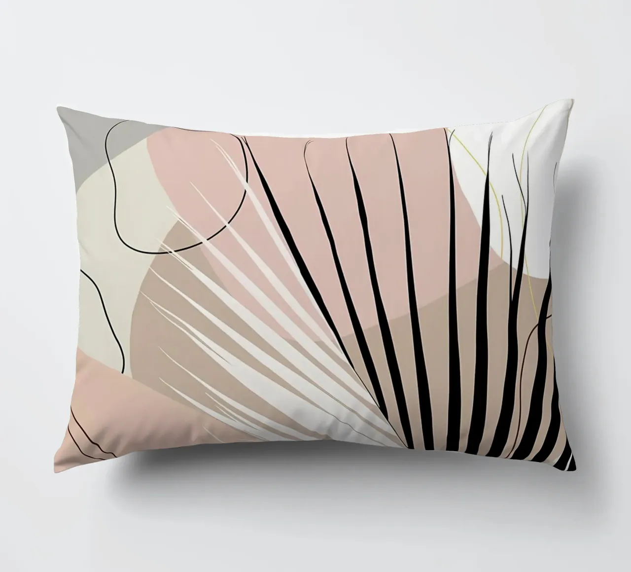 Minimo Yin Yang Palm 1 cuscino da Rebecca Clark Wyrick