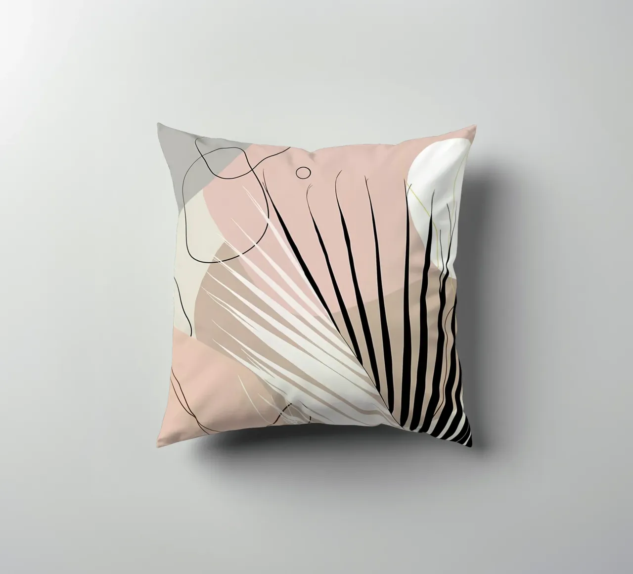 Minimo Yin Yang Palm 1 cuscino da Rebecca Clark Wyrick