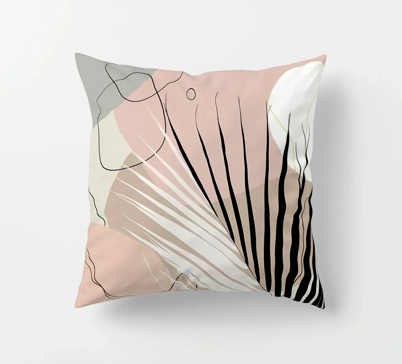 Minimo Yin Yang Palm 1 cuscino da Rebecca Clark Wyrick