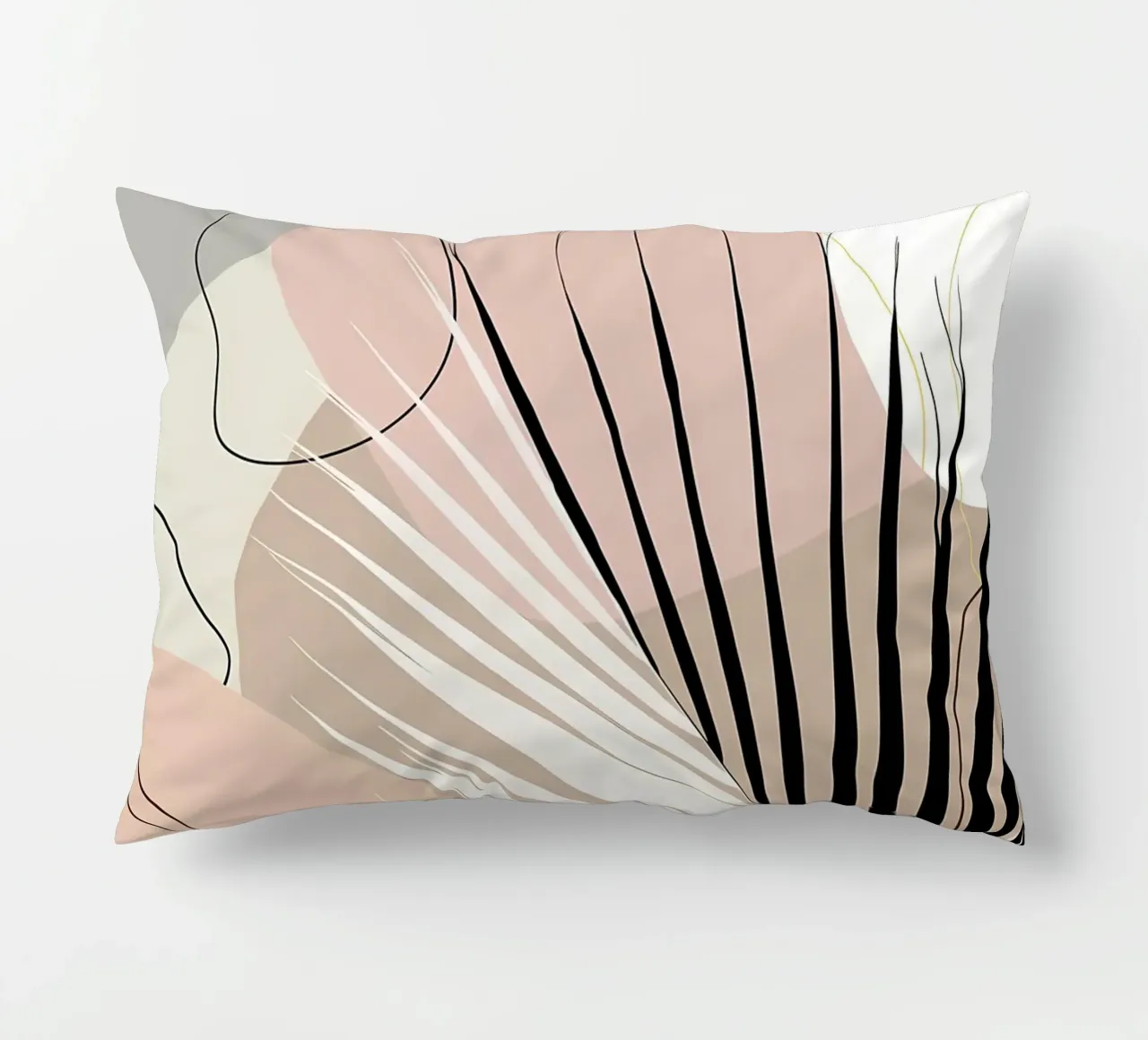 Minimo Yin Yang Palm 1 cuscino da Rebecca Clark Wyrick