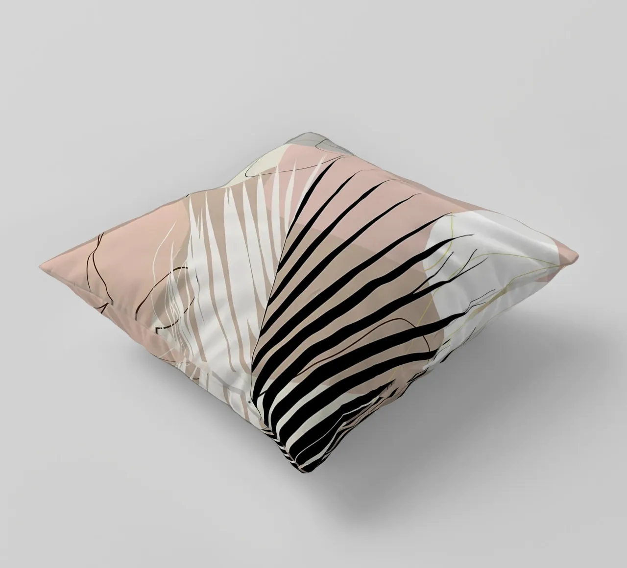 Minimo Yin Yang Palm 1 cuscino da Rebecca Clark Wyrick