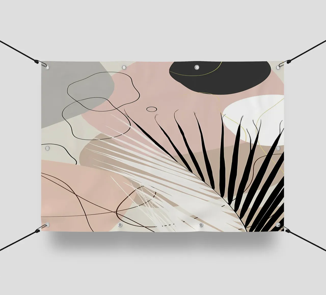 Minimo Yin Yang Palm 1 telo in pvc da Rebecca Clark Wyrick