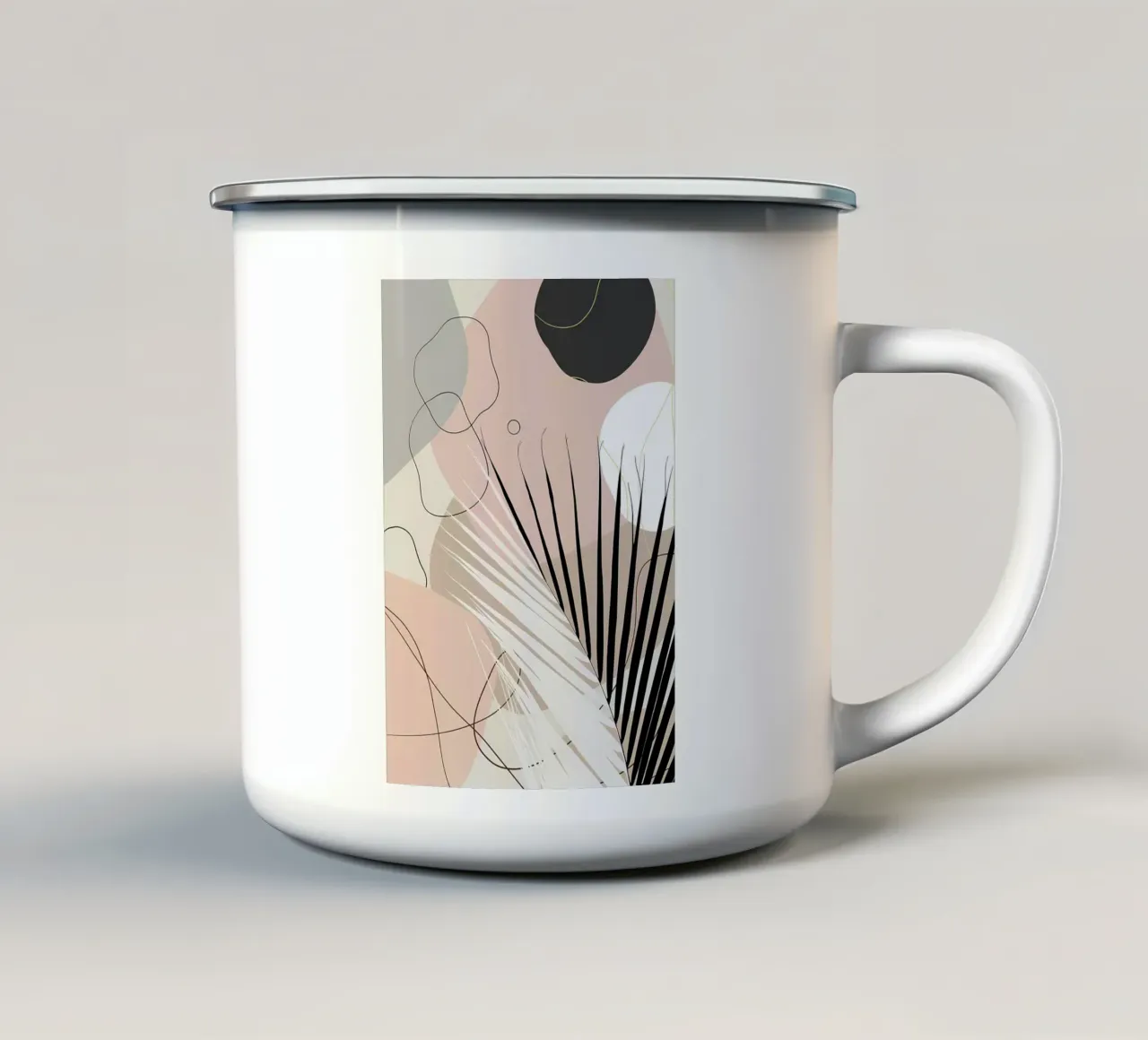 Minimo Yin Yang Palm 1 tazza in smalto da Rebecca Clark Wyrick