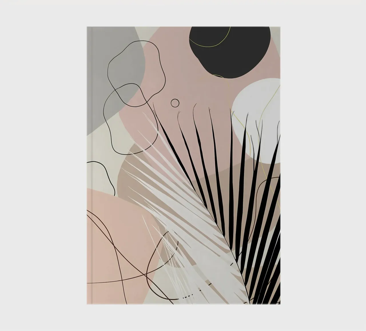 Minimum Yin Yang Palm 1 notebook by Rebecca Clark Wyrick