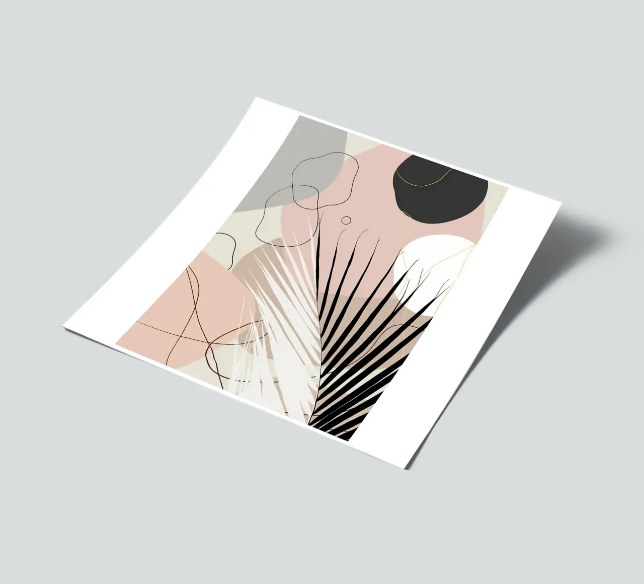 Minimo Yin Yang Palm 1 foglio adesivo da Rebecca Clark Wyrick