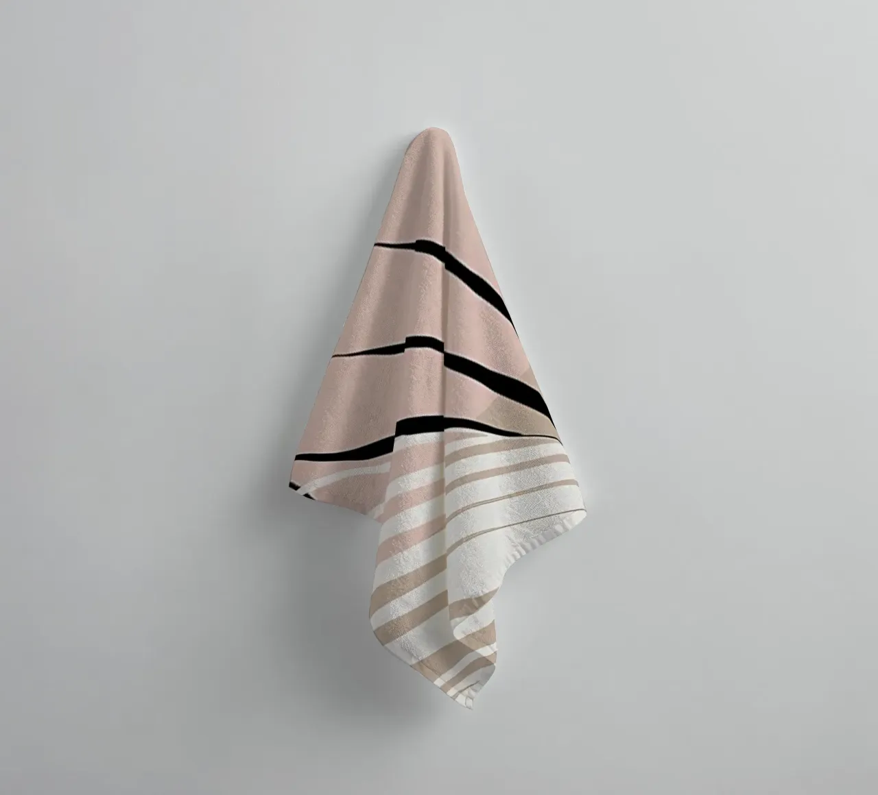 Minimum Yin Yang Palm 1 towel by Rebecca Clark Wyrick