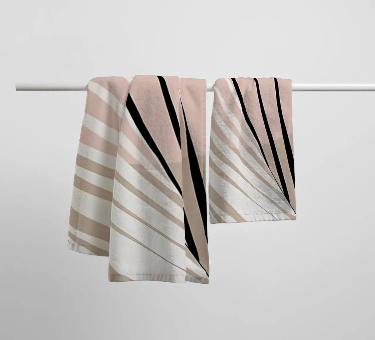 Minimum Yin Yang Palm 1 towel by Rebecca Clark Wyrick