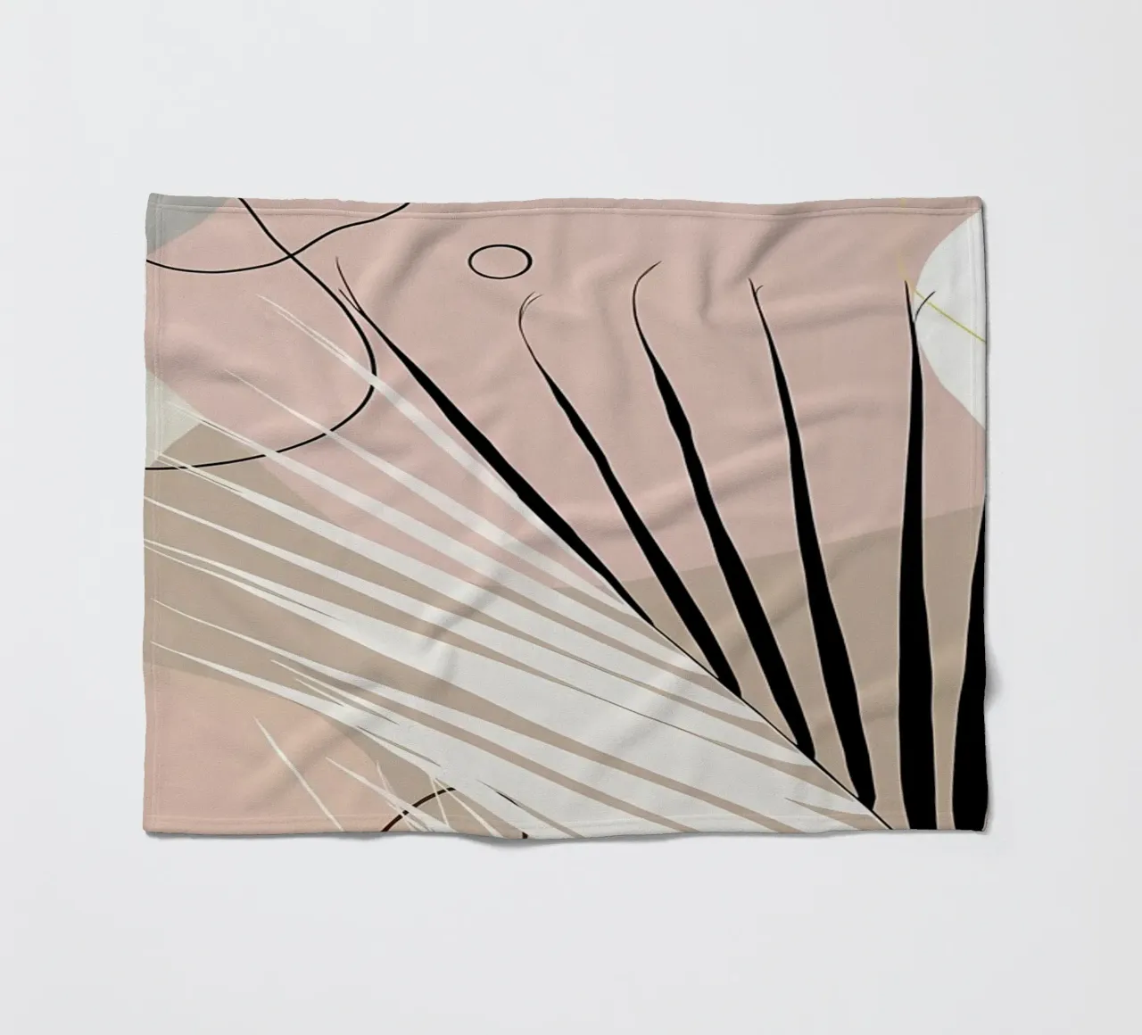 Minimo Yin Yang Palm 1 coperta in pile da Rebecca Clark Wyrick