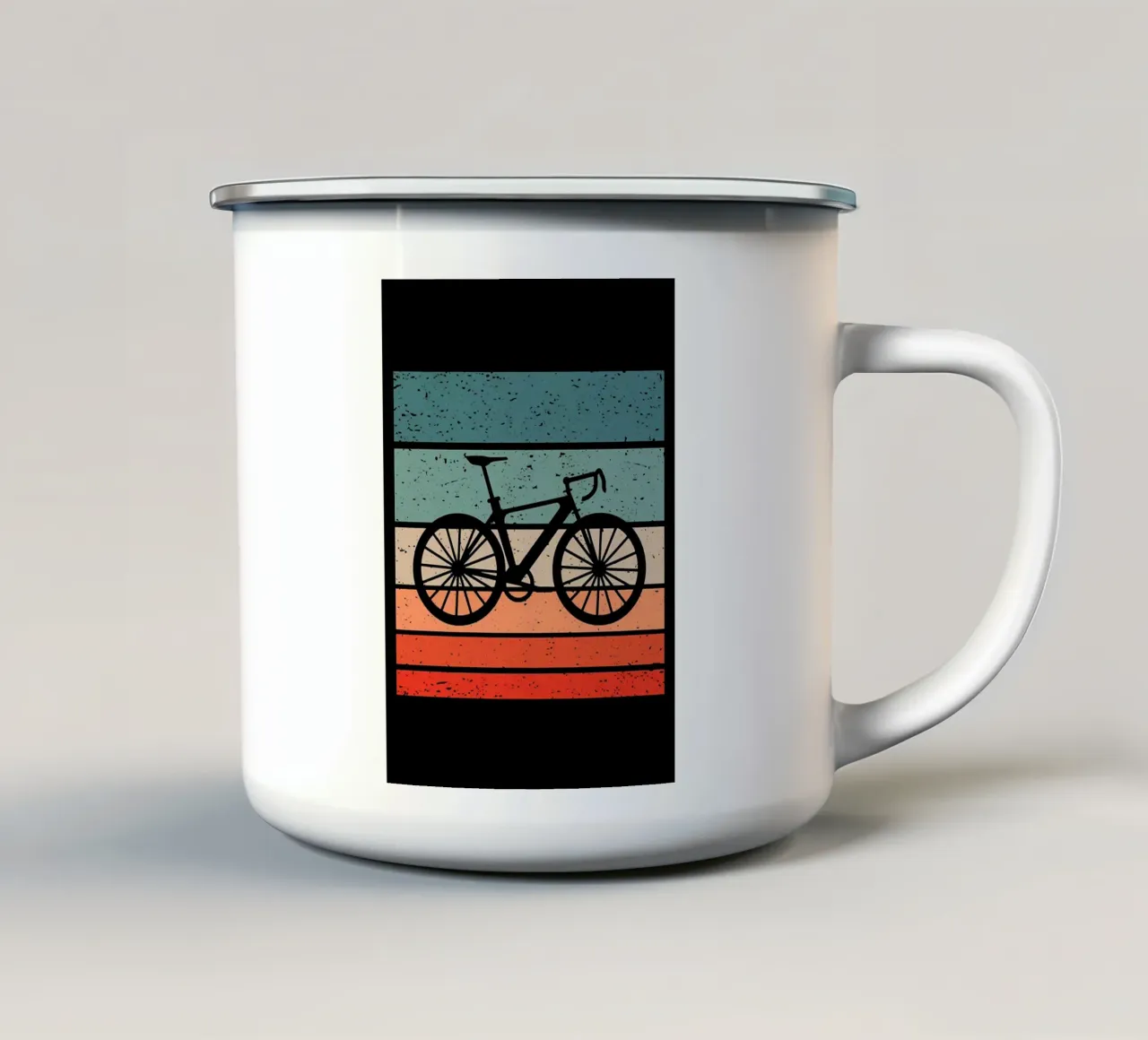 Vintage Retro Bike enamel mug by Albert S Jacob
