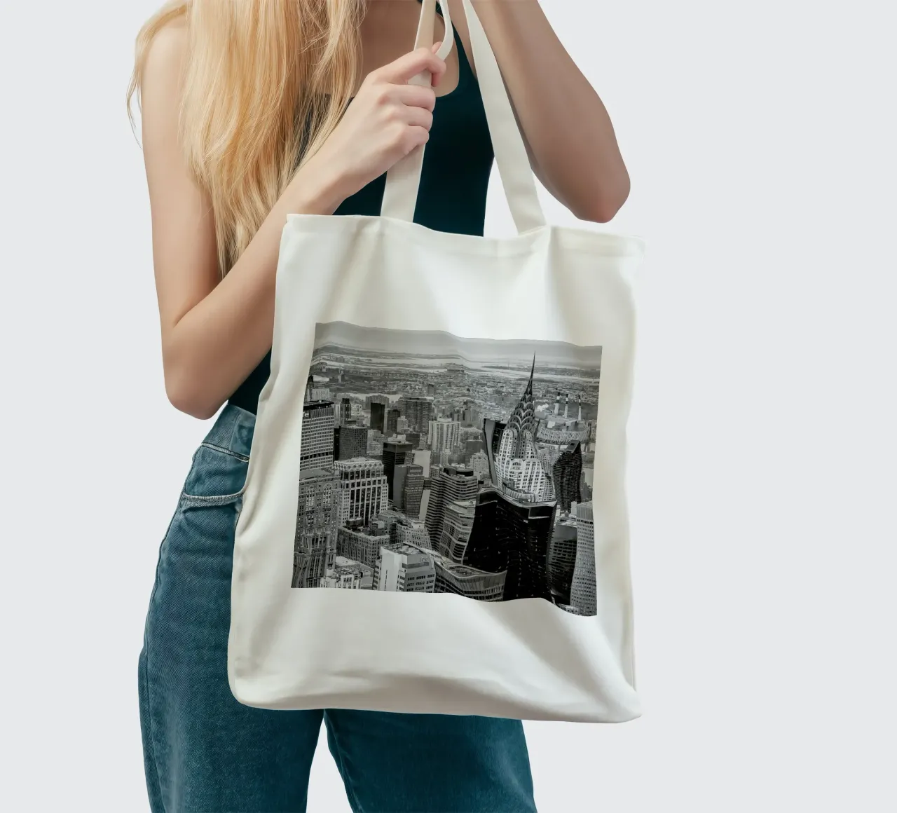 Skyline borsa in juta da JaySan Studio