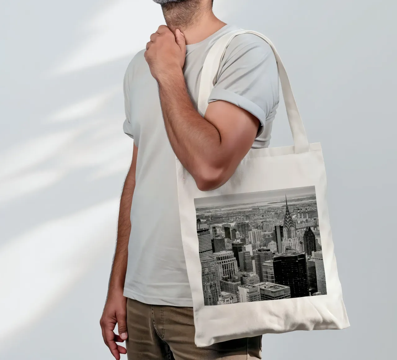 Skyline borsa in juta da JaySan Studio