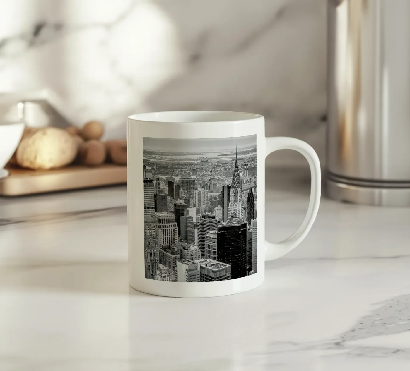 Skyline ceramic mug by JaySan Studio