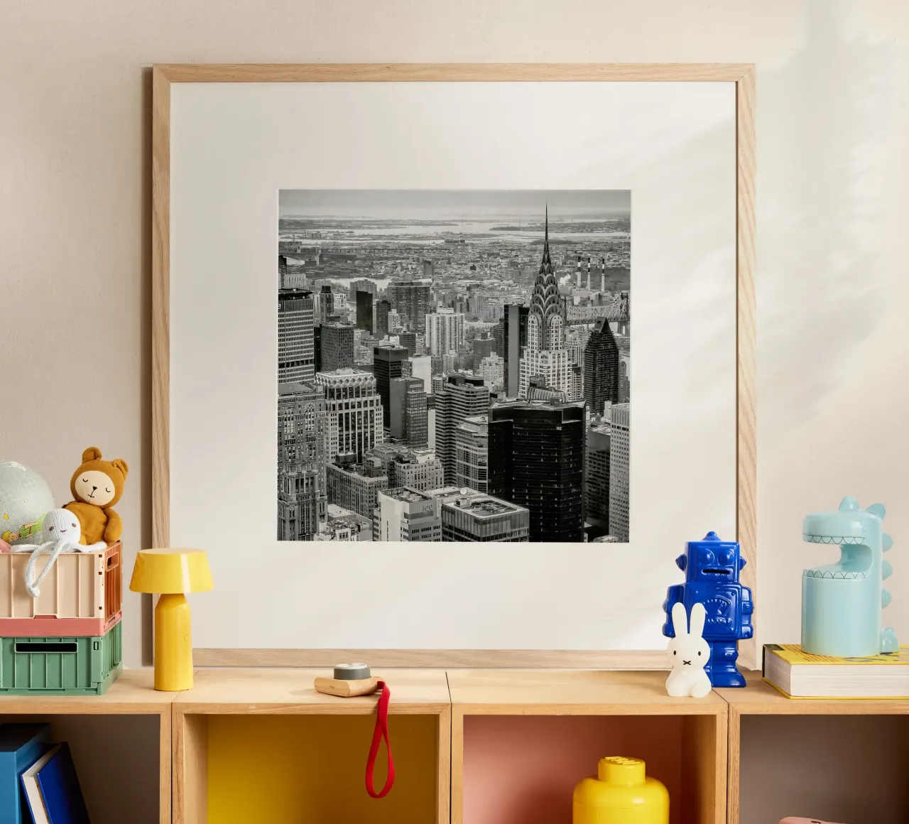 New York Skyline poster con telaio in plastica da JaySan Studio