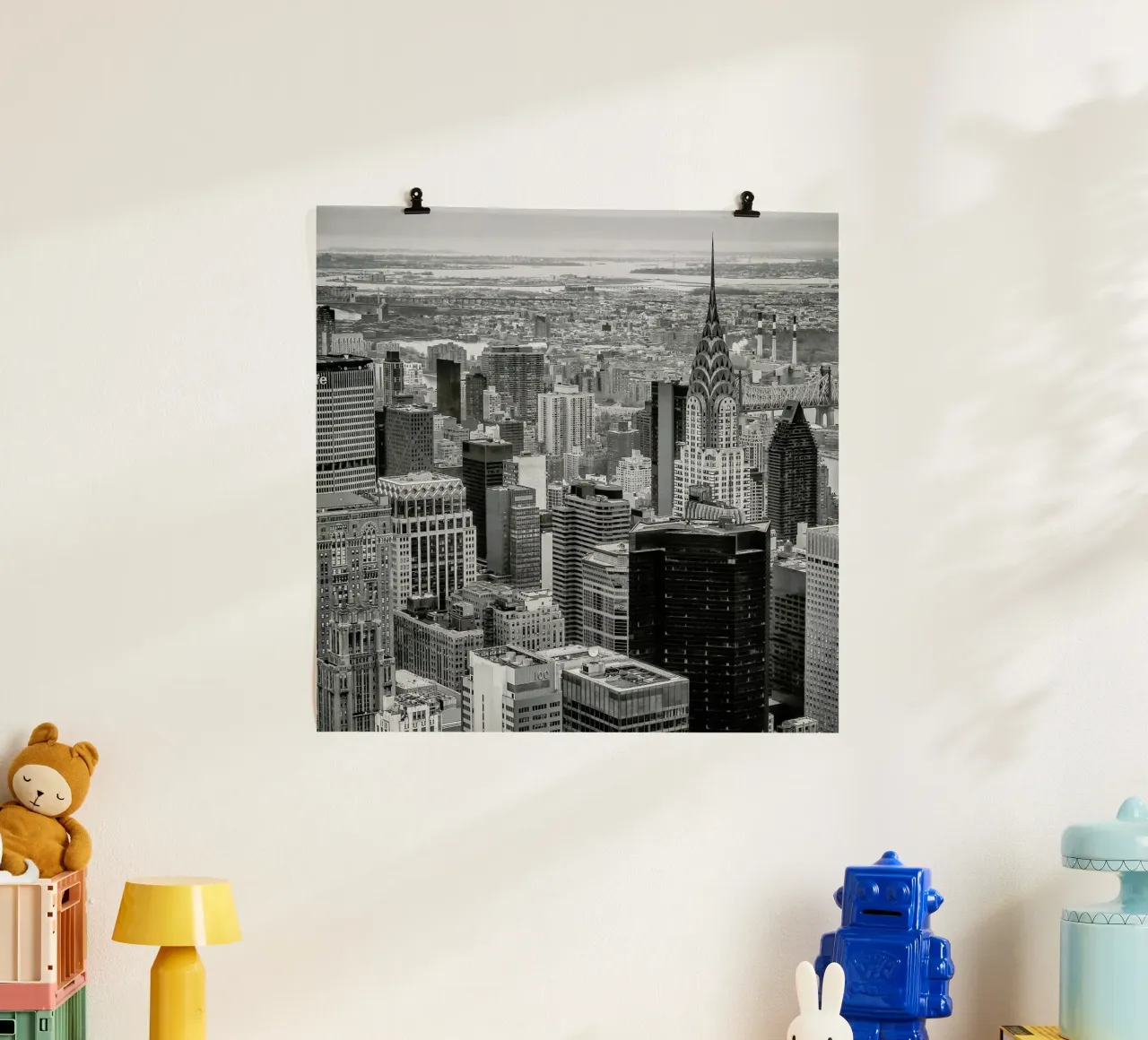 New York Skyline poster con telaio in plastica da JaySan Studio