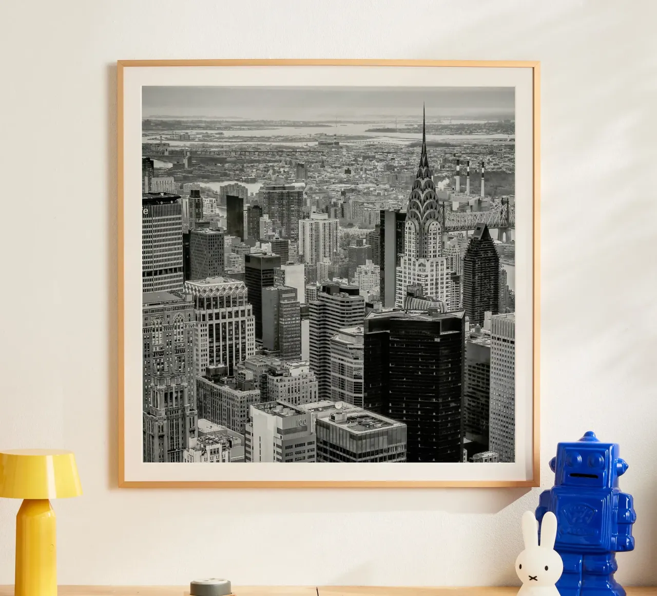 New York Skyline poster con telaio in plastica da JaySan Studio