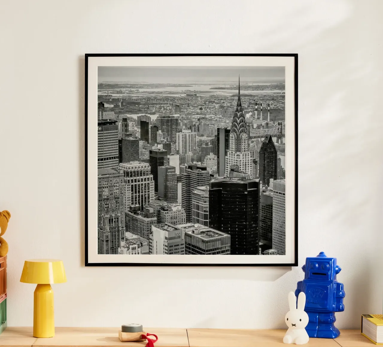 New York Skyline poster con telaio in plastica da JaySan Studio