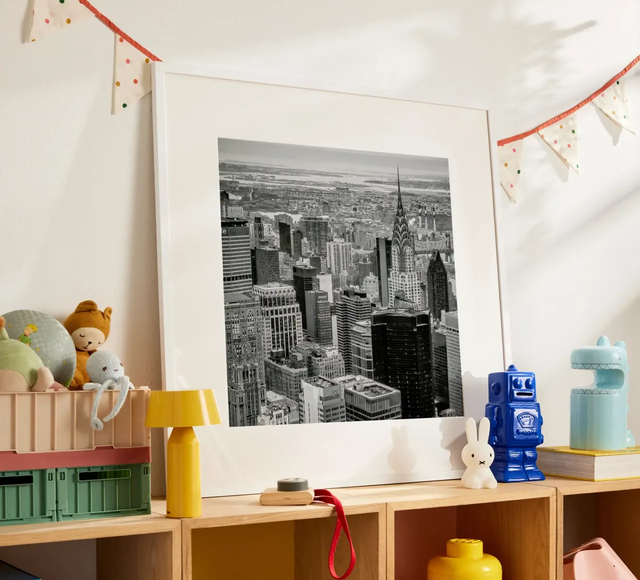 New York Skyline poster con telaio in plastica da JaySan Studio