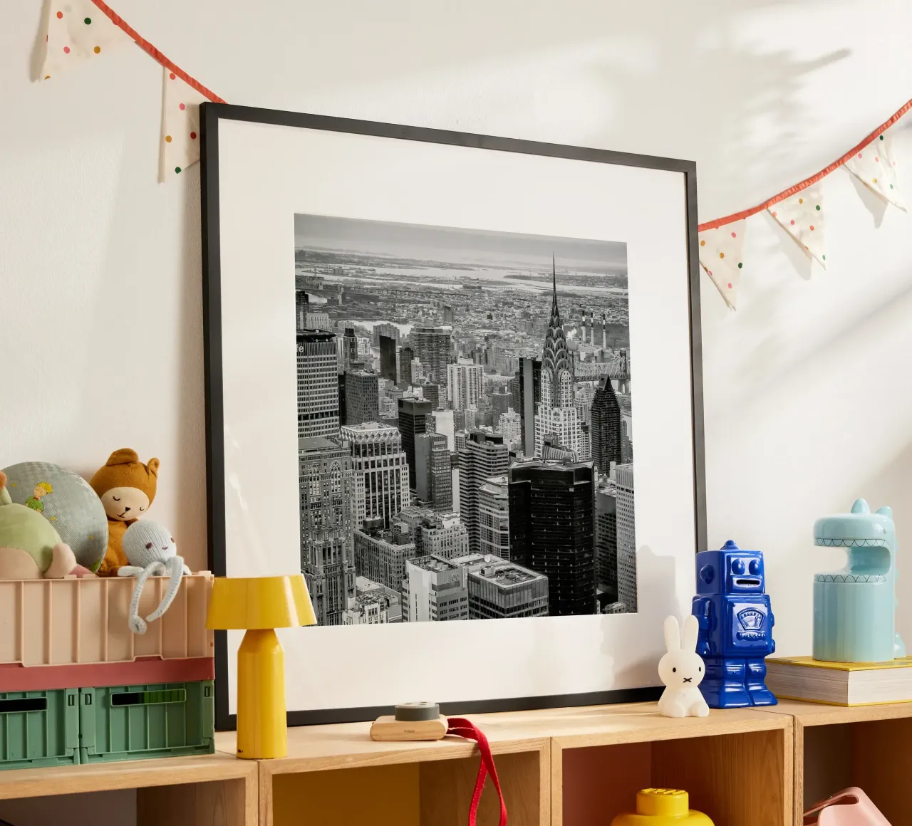 New York Skyline poster con telaio in plastica da JaySan Studio