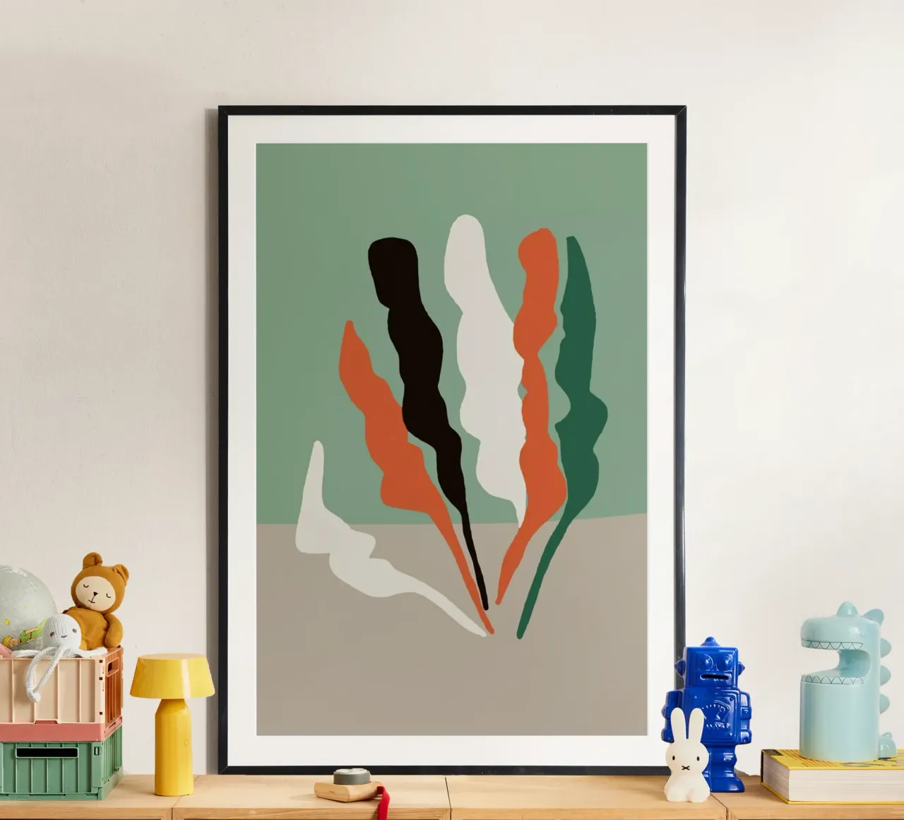 New Grass poster con telaio in legno da Tanja Schaub