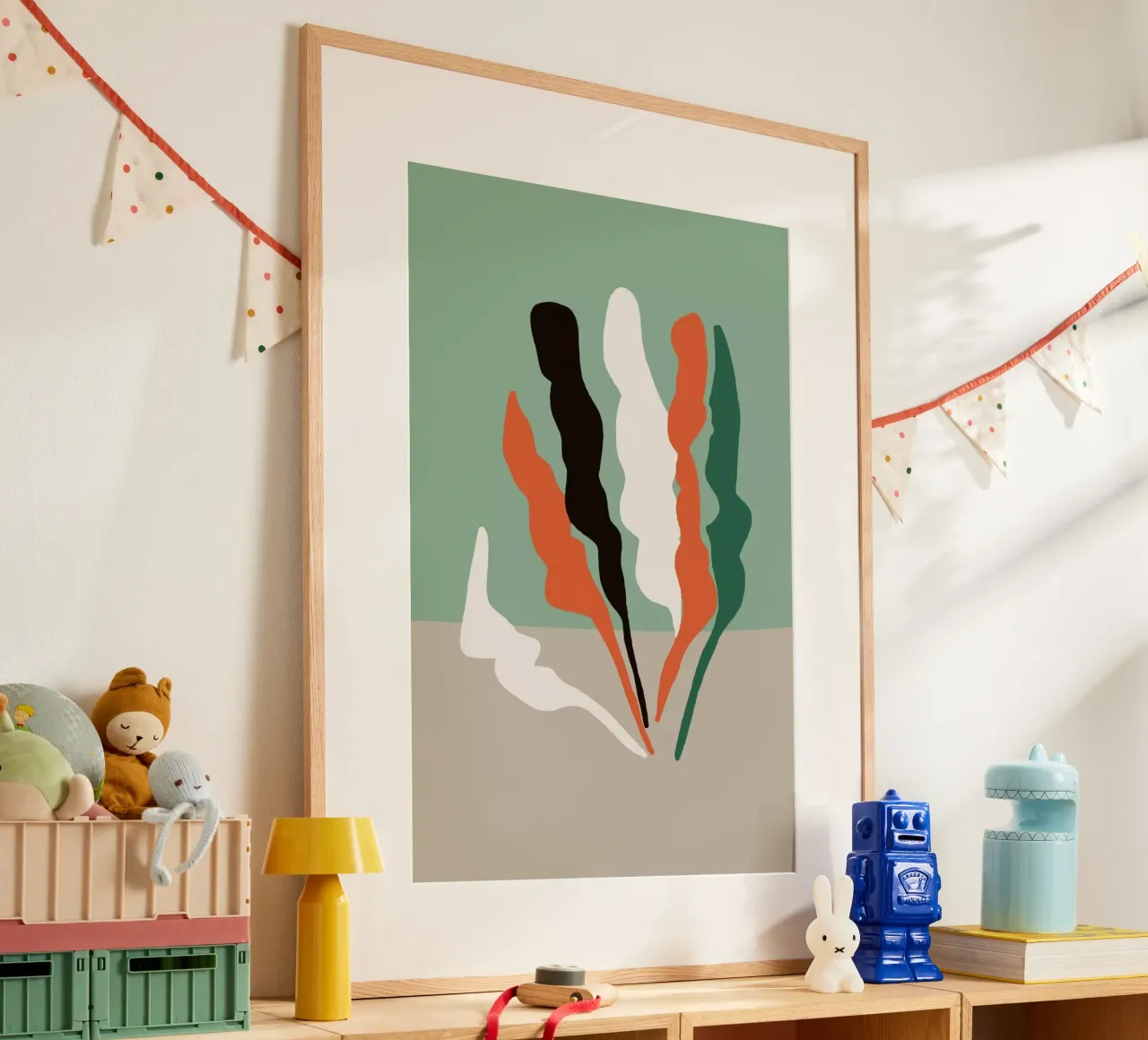 New Grass poster con telaio in legno da Tanja Schaub