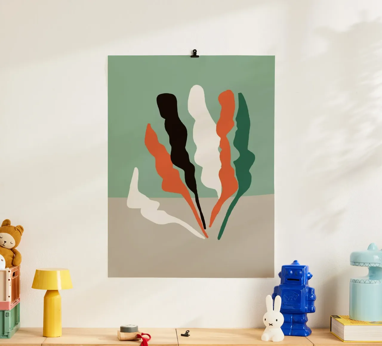New Grass poster con telaio in legno da Tanja Schaub