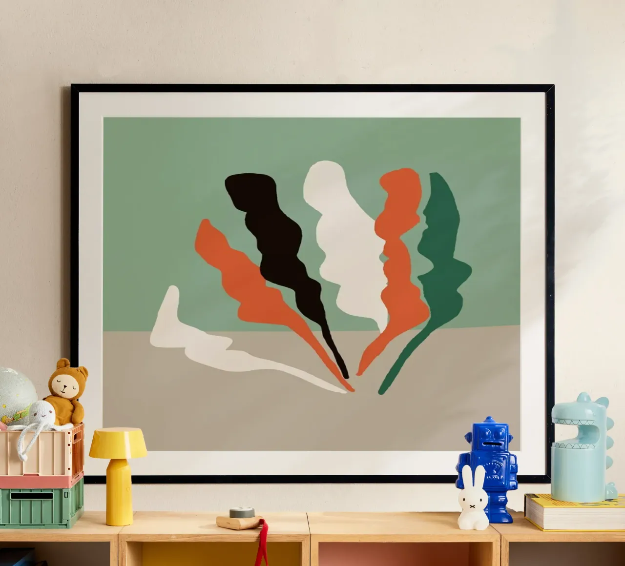 New Grass poster con telaio in legno da Tanja Schaub
