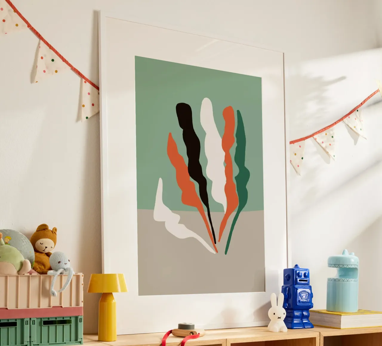 New Grass poster con telaio in legno da Tanja Schaub