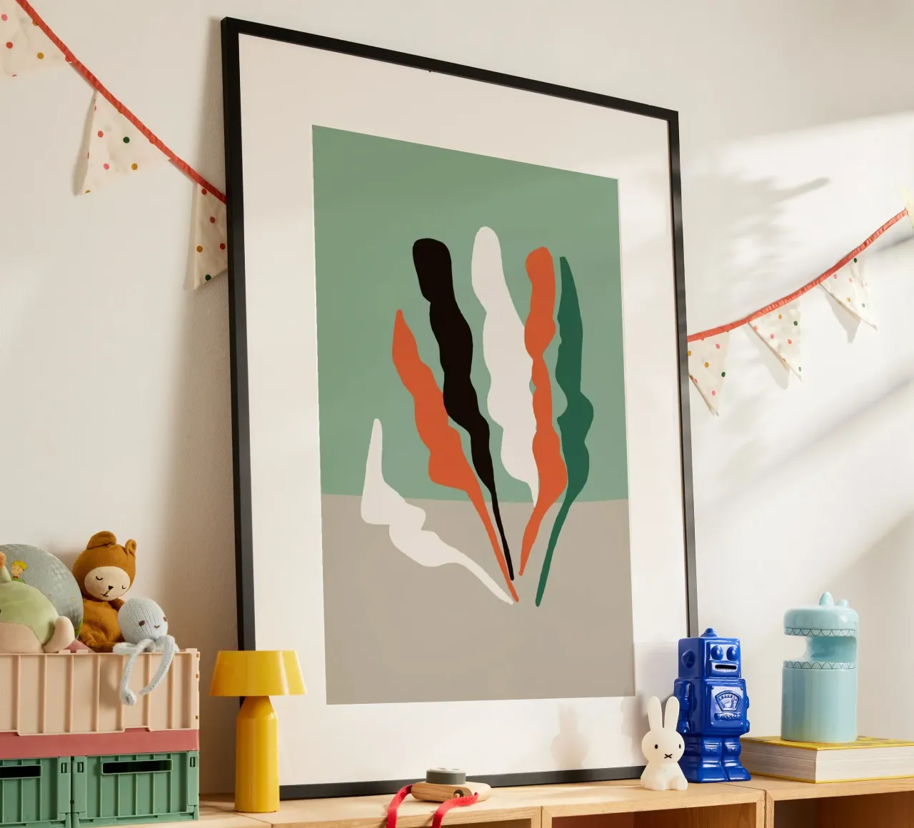 New Grass poster con telaio in legno da Tanja Schaub