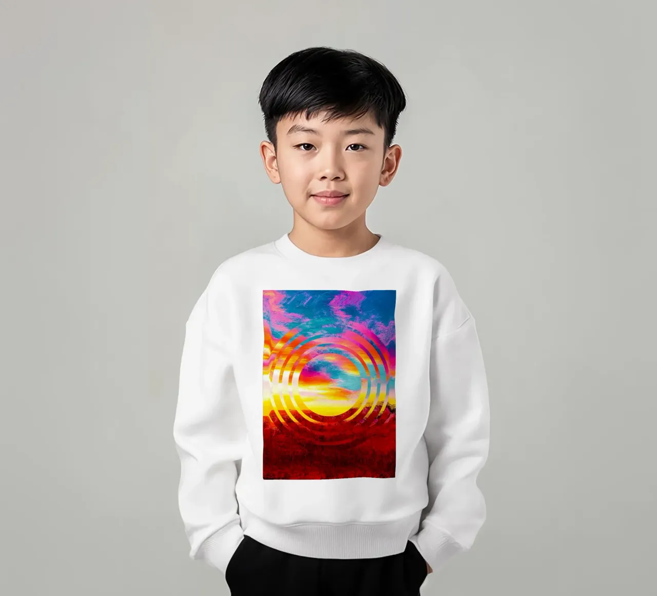Abstracte geometrische kunst kinder sweatshirt van James M Coyle