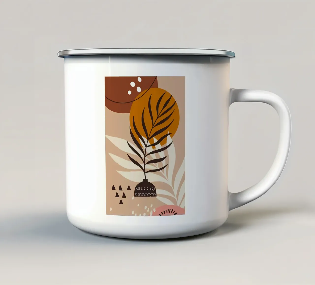 Foglia tropicale scandinava tazza in smalto da Rebecca Clark Wyrick