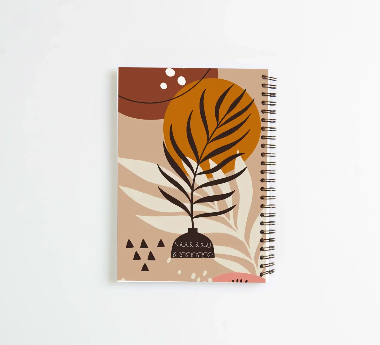 Scandinavian tropical leaf spiral notebook by Rebecca Clark Wyrick