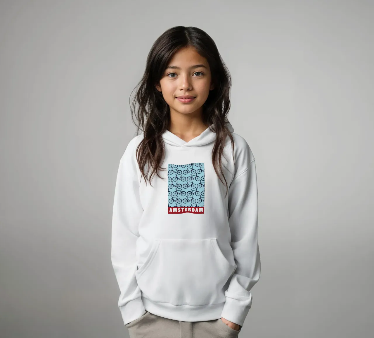 Amsterdam Cyclingr kids hoodie by Albert S Jacob