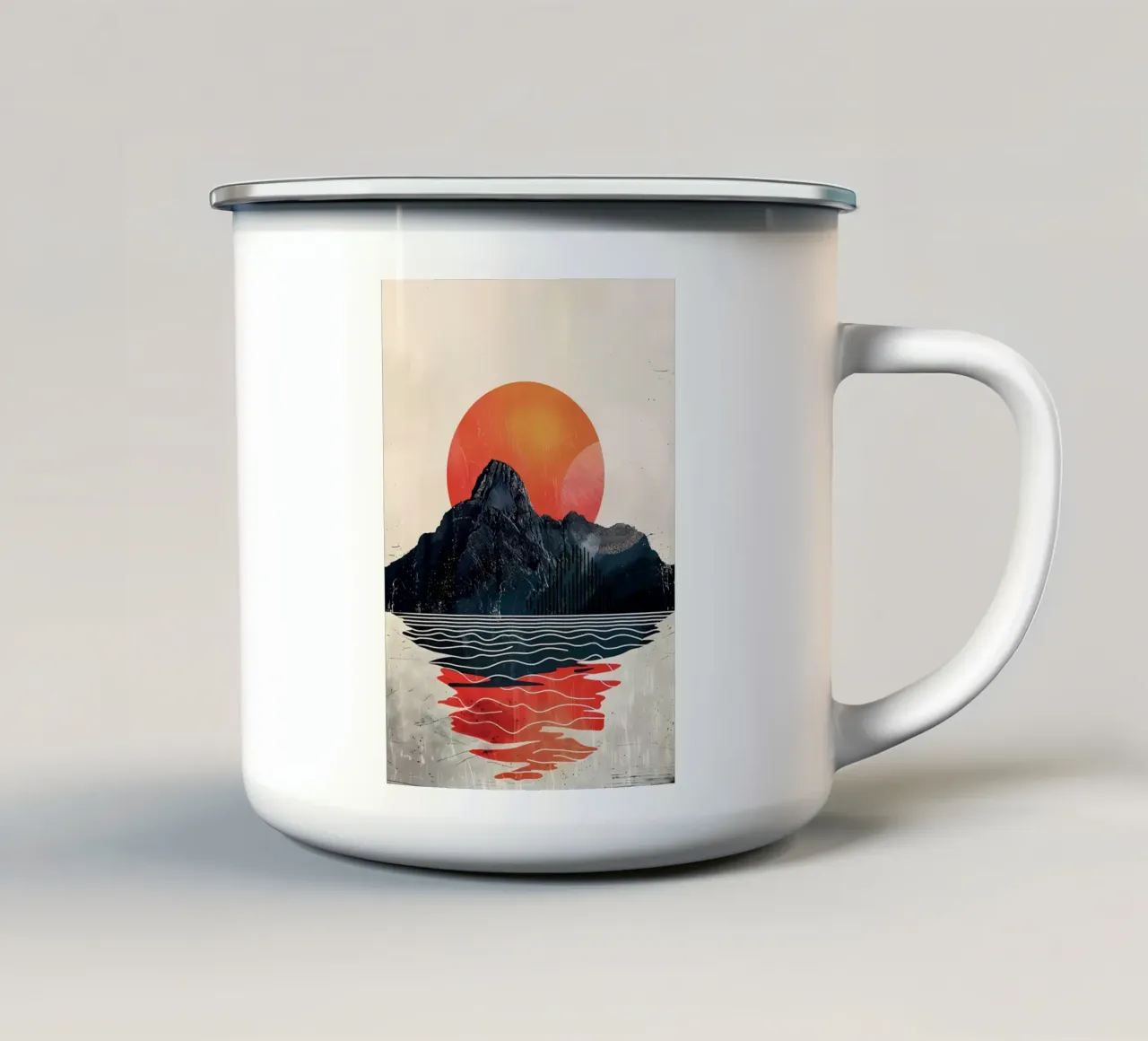 Lava Sunscape tazza in smalto da James M Coyle