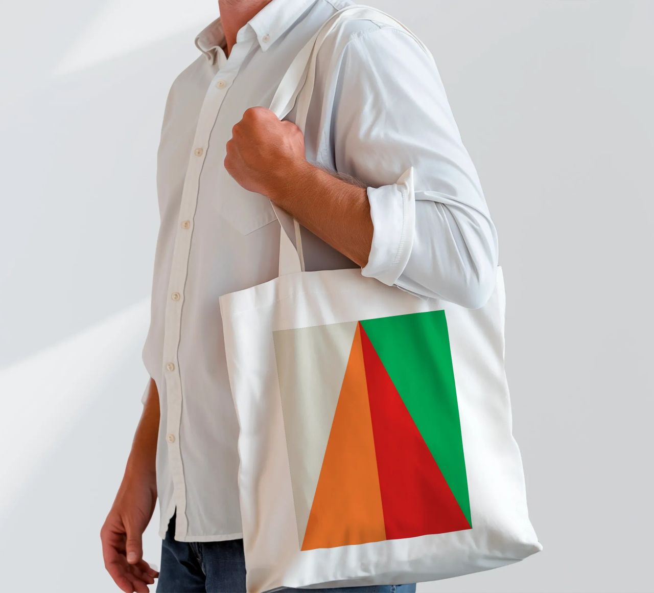 Triangular Essence borsa in juta da galihstudio