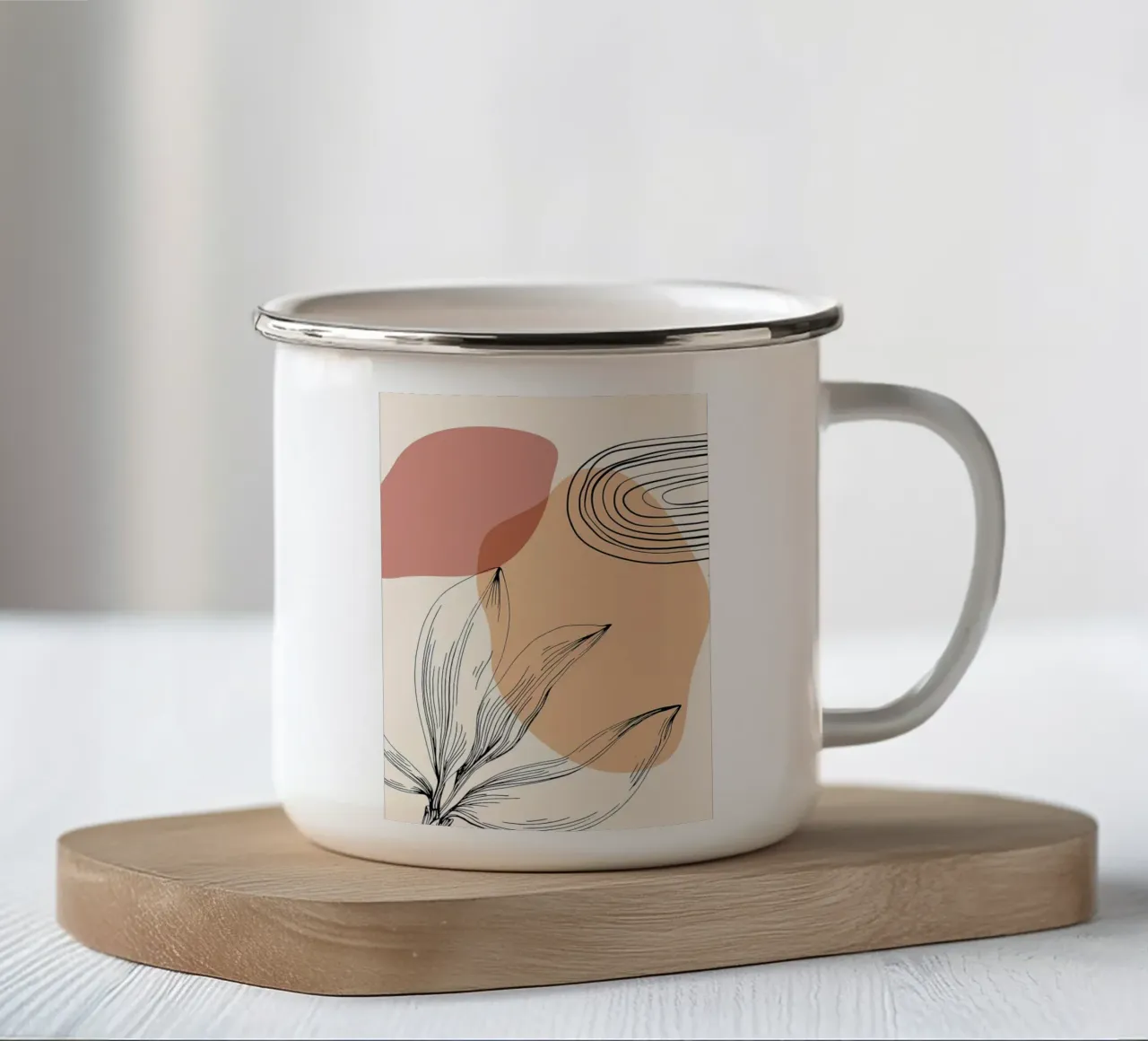 Jojoba tazza in smalto da Rebecca Clark Wyrick