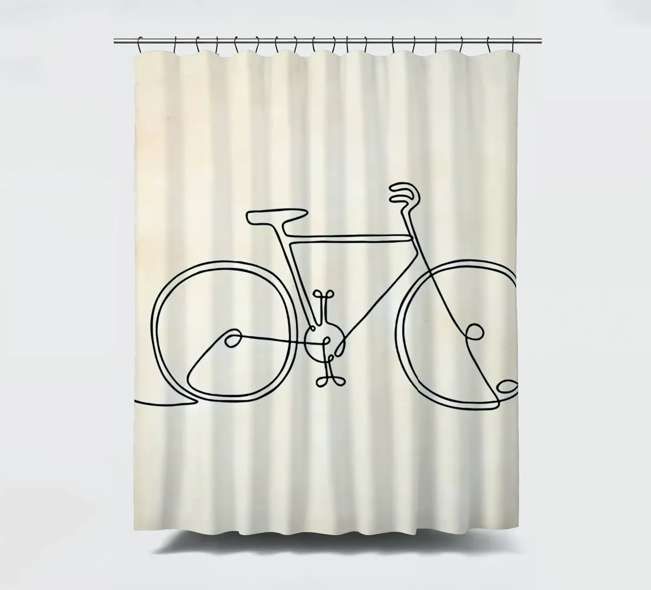 Bicycle shower curtain by Albert S Jacob