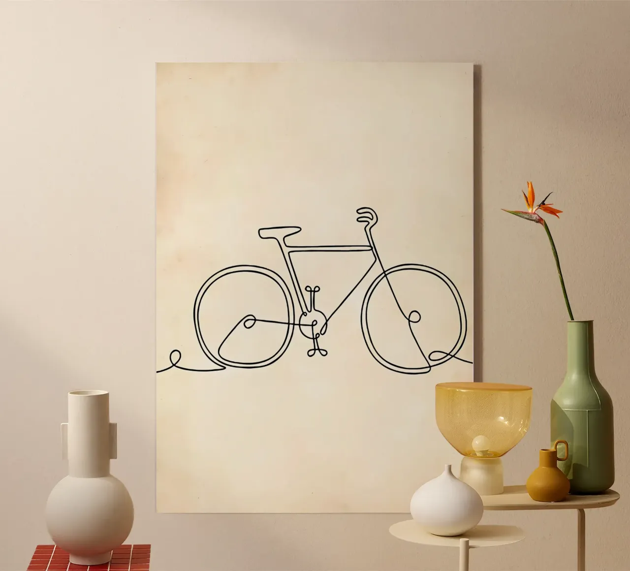 Bicycle acrylic glass by Albert S Jacob