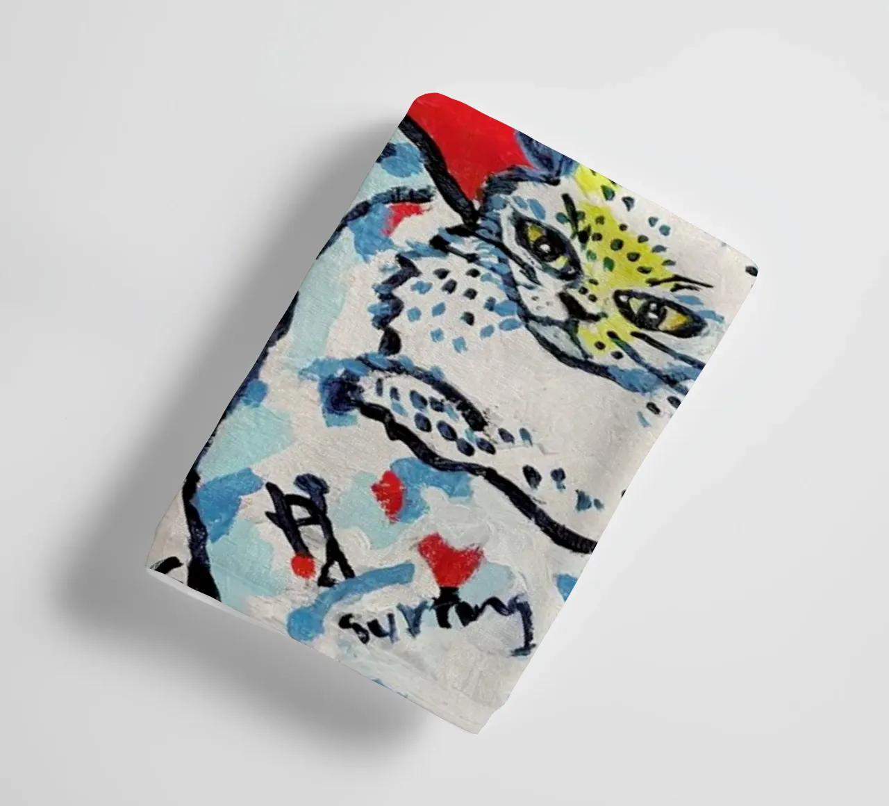 Freddy and Cat badhanddoek van Blanca Nuñez Pozuelo