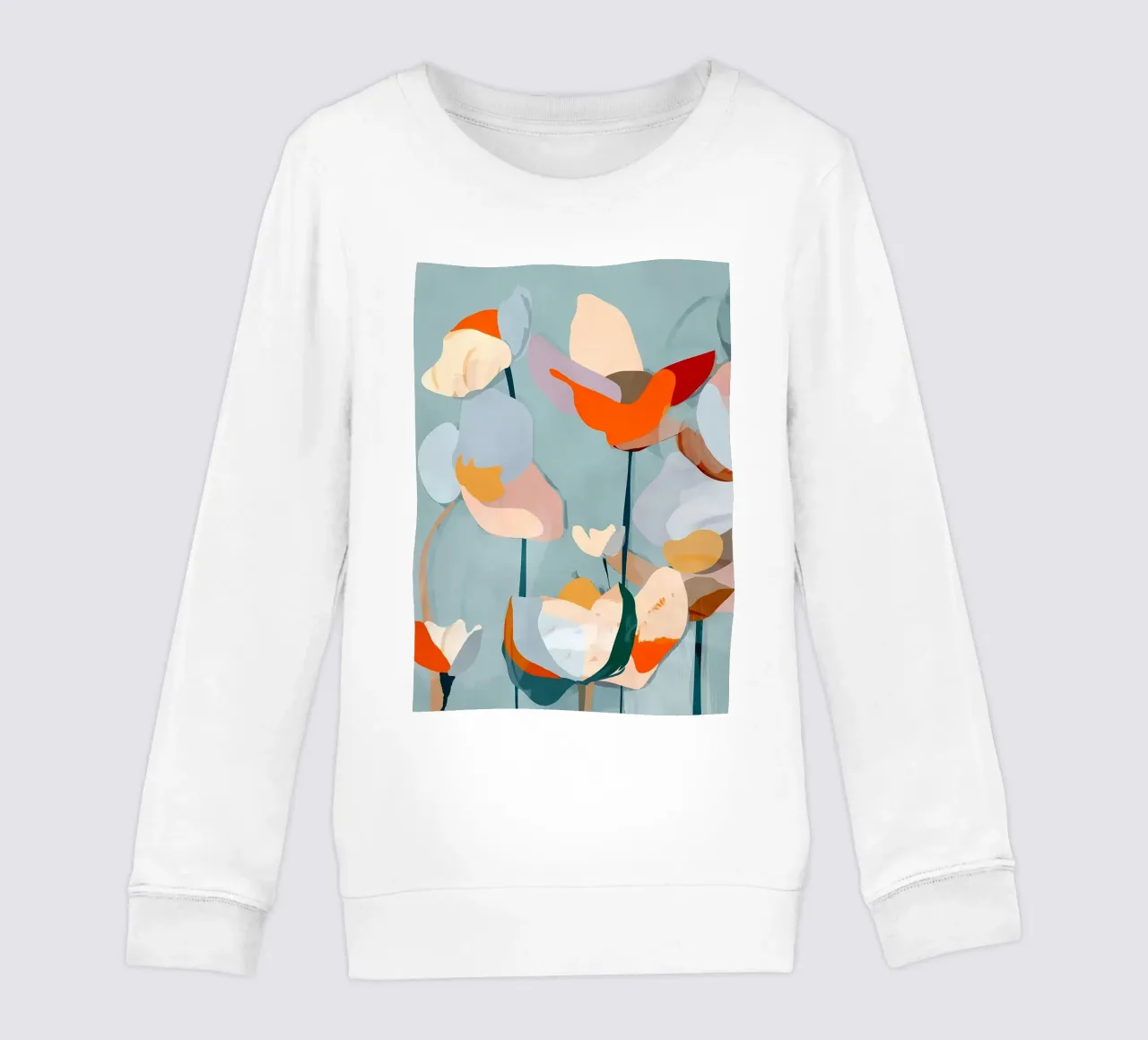 Abstract Art Flowers kids sweatshirt by Rebecca Clark Wyrick