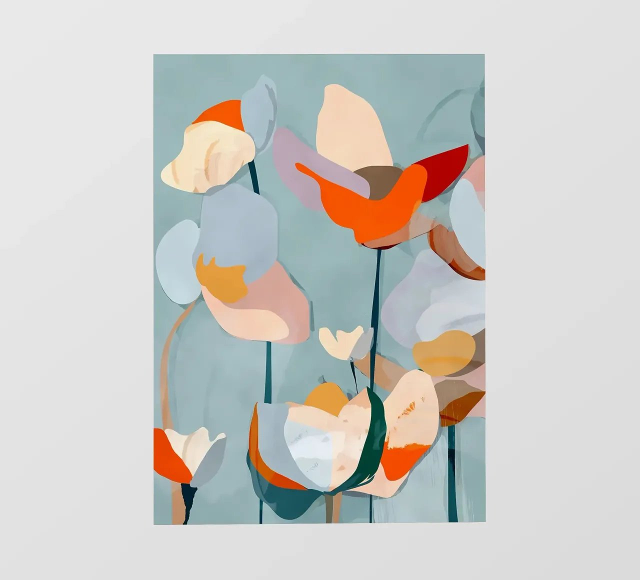 Fiori d'arte astratta telo in pvc da Rebecca Clark Wyrick