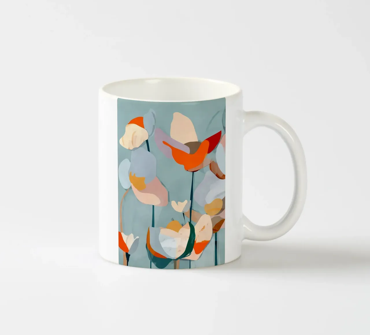 Fiori d'arte astratta tazza in ceramica da Rebecca Clark Wyrick