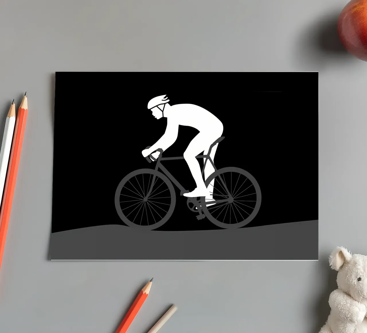 Cycling sticker sheet by Albert S Jacob