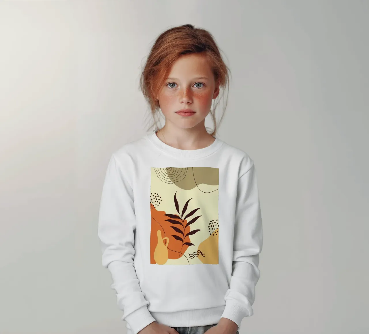 Forme di foglie scandinave felpa bambino da Rebecca Clark Wyrick