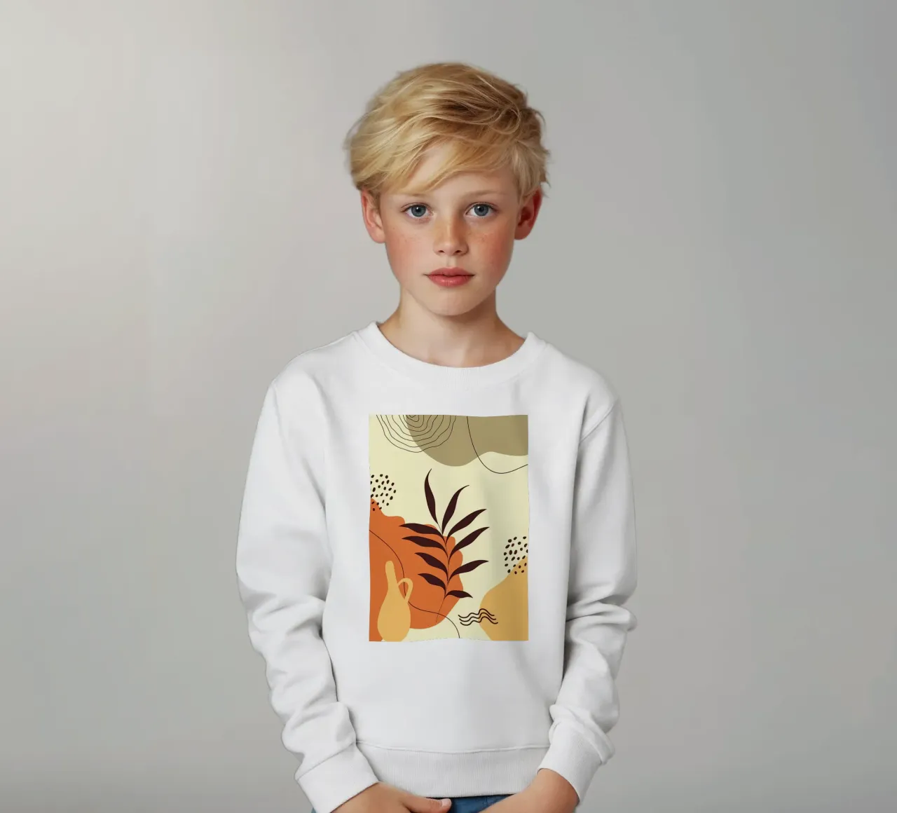 Forme di foglie scandinave felpa bambino da Rebecca Clark Wyrick