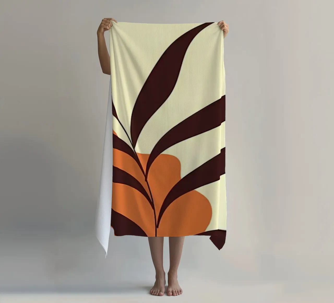 Forme di foglie scandinave telo mare da Rebecca Clark Wyrick