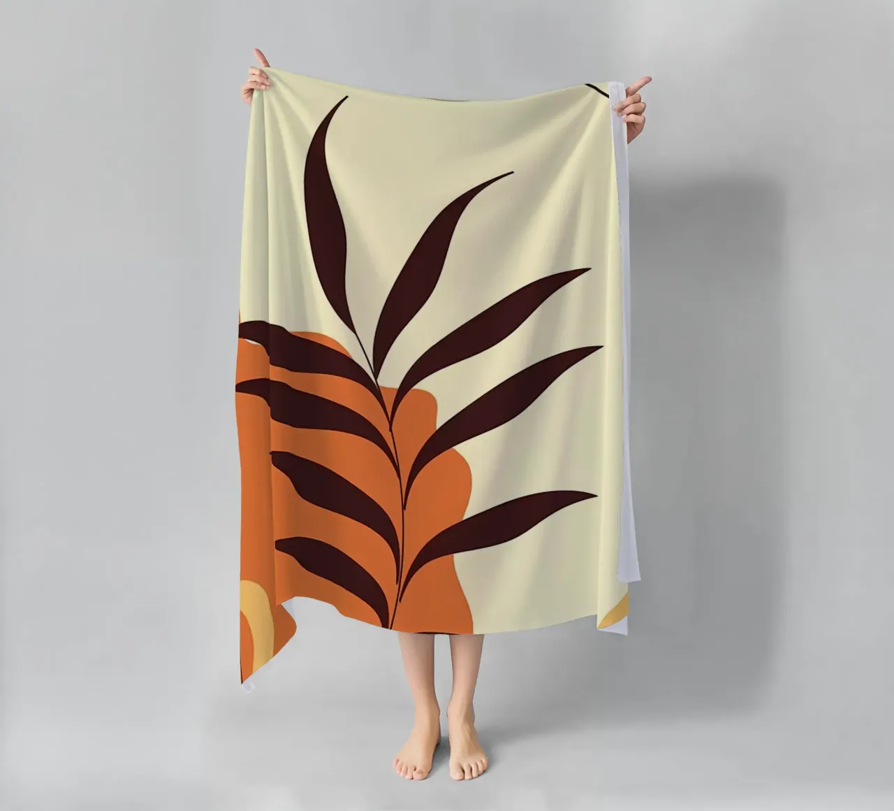 Forme di foglie scandinave telo mare da Rebecca Clark Wyrick
