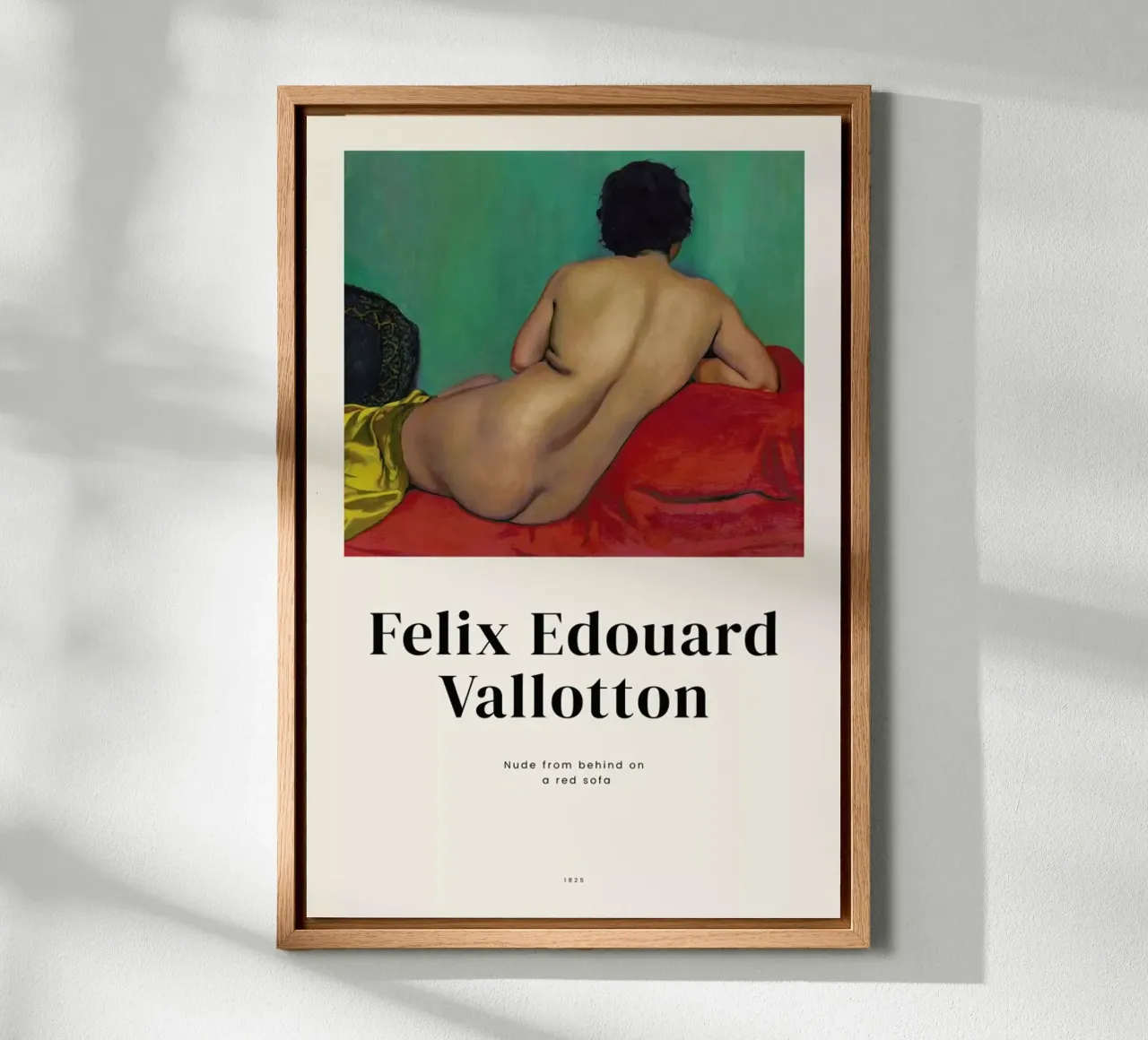 Vallotton - Nude from Behind on a Red Sofa alluminio dibond da ARTOTHEK