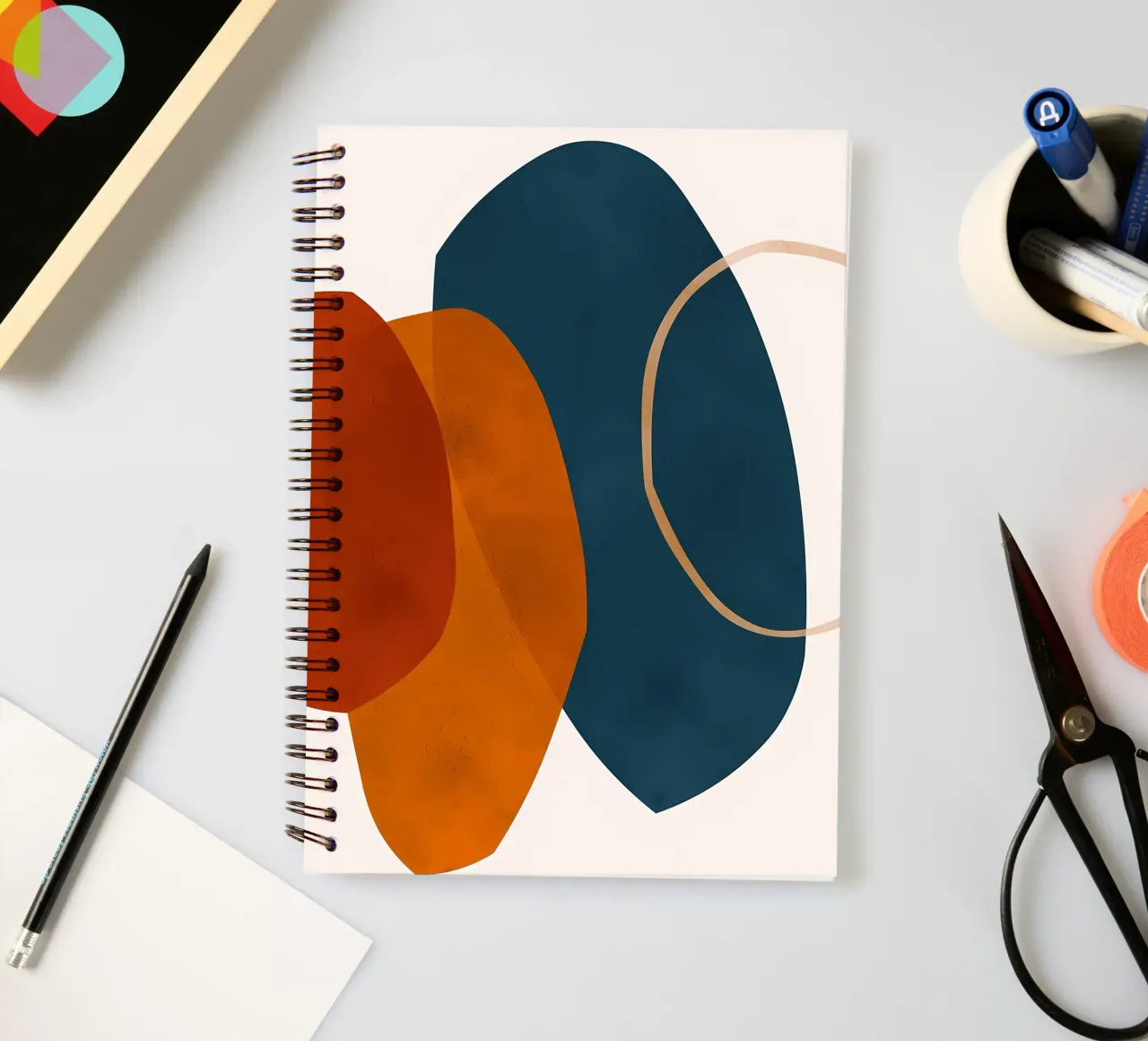 Expressionist boho 2 spiral notebook by Rebecca Clark Wyrick